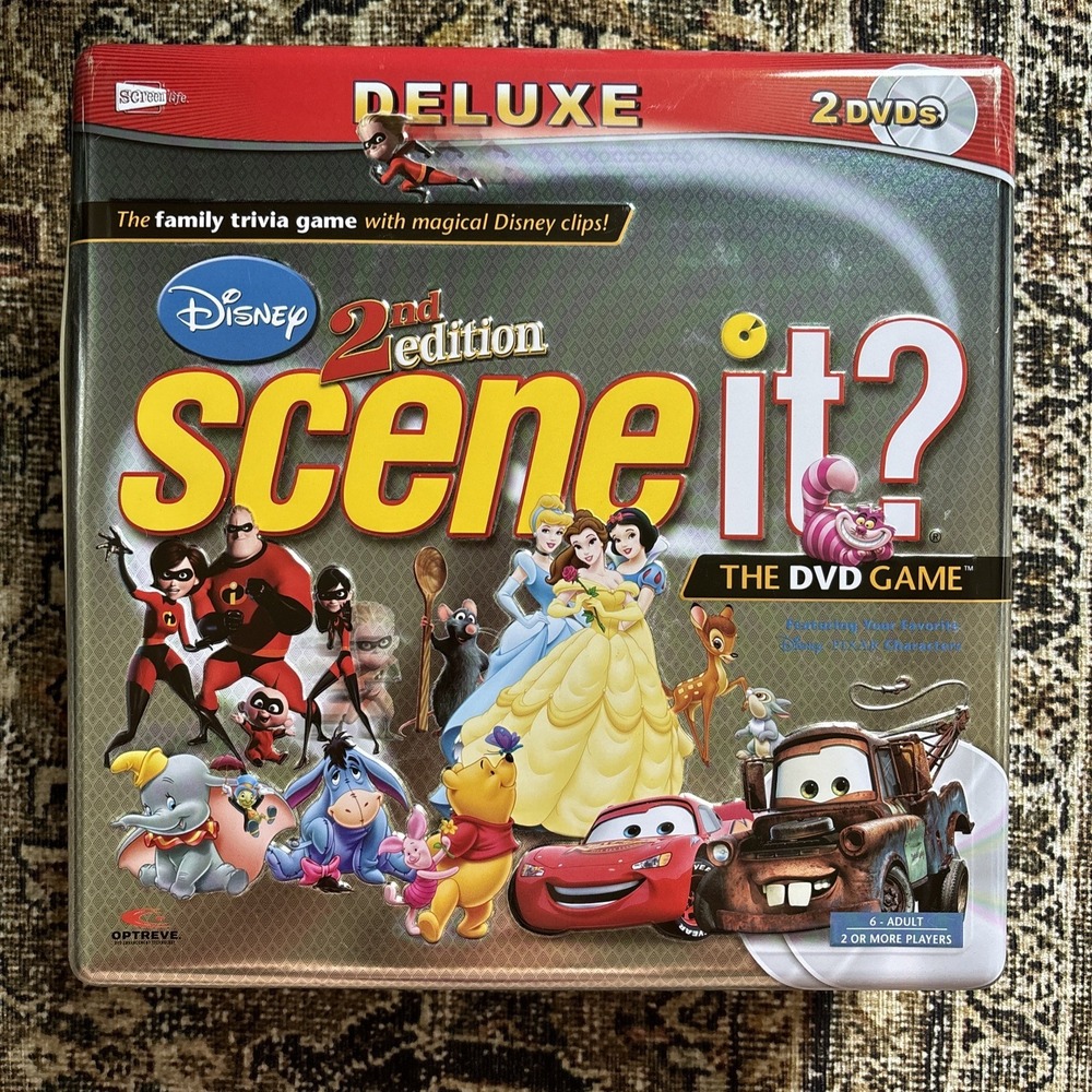 Scene it? Disney 2nd Edition DVD Game Deluxe 2007 Collector's Tin No Instruction